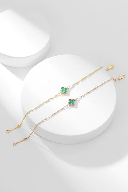 [Echo Fine ]CLOVER BRACELET MALACHITE 1 MOTIF