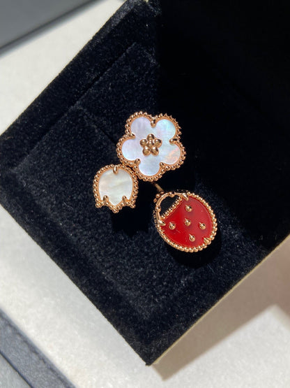 [Echo Fine ]LUCKY 3 MOTIF ROSE GOLD RING