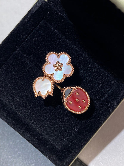 [Echo Fine ]LUCKY 3 MOTIF ROSE GOLD RING