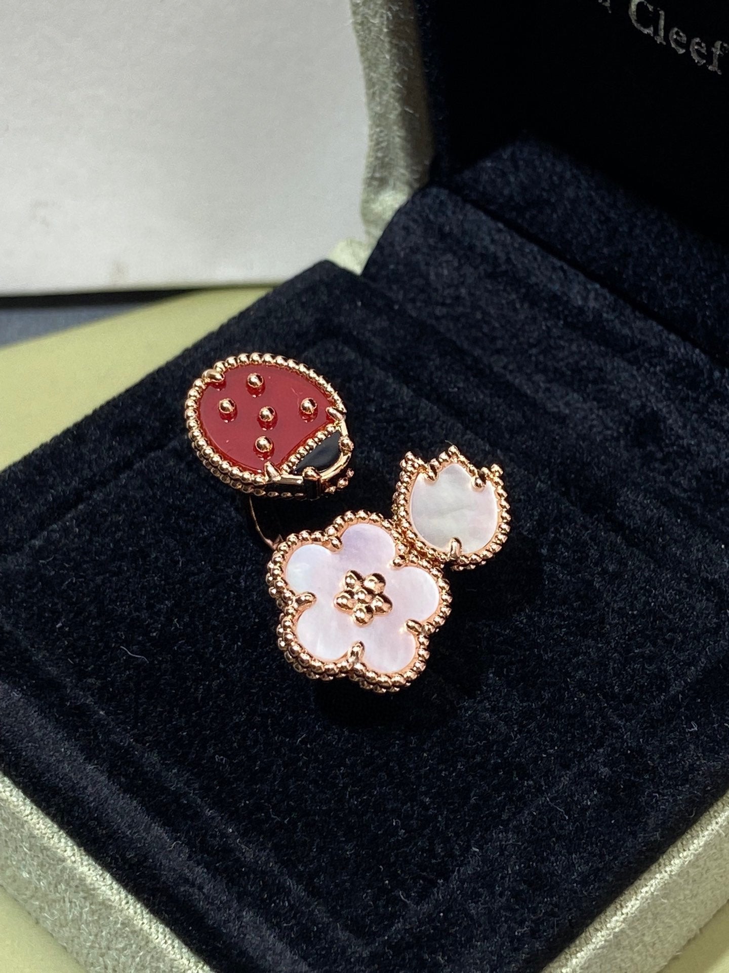 [Echo Fine ]LUCKY 3 MOTIF ROSE GOLD RING