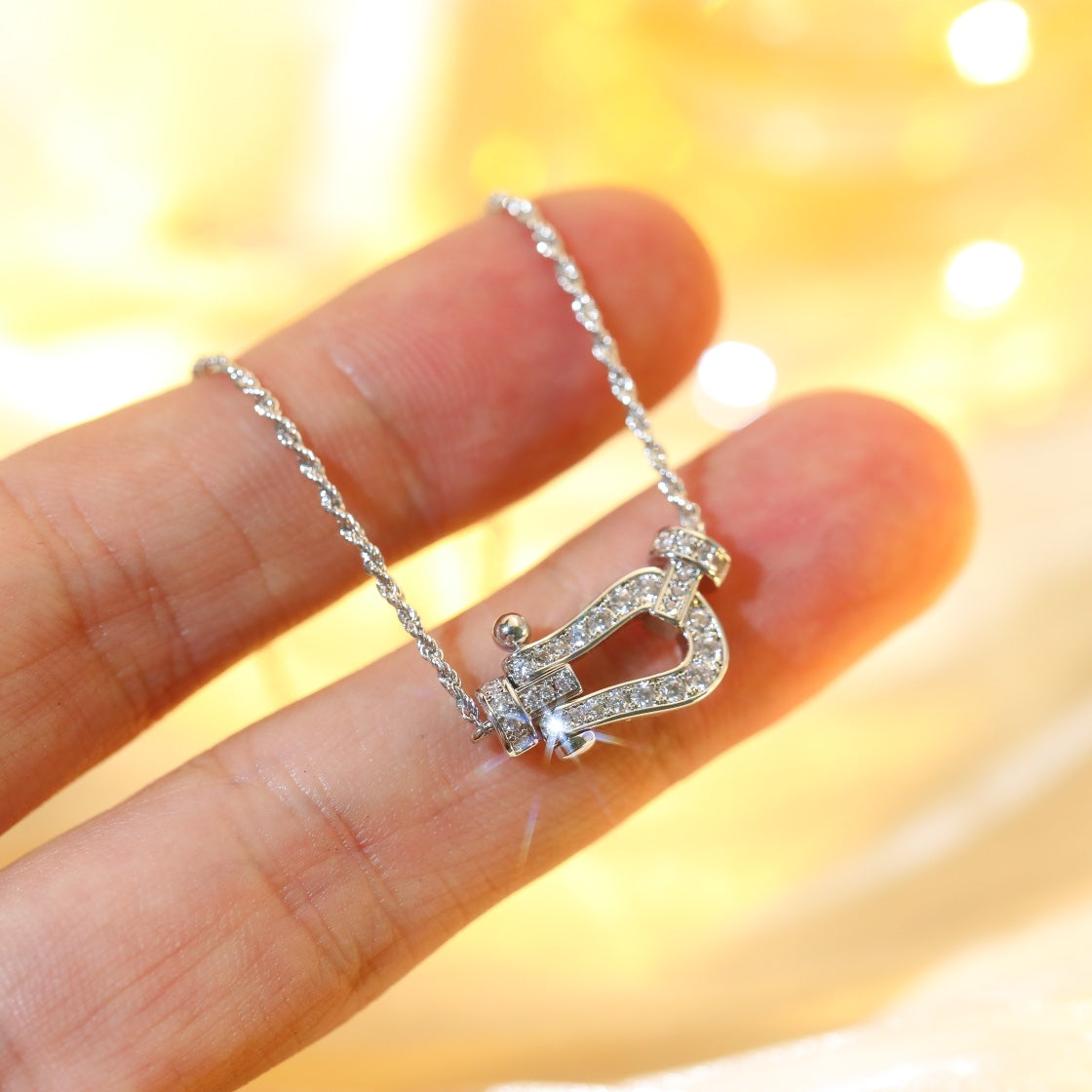 [Echo Fine ]FORCE 10 DIAMOND SILVER NECKLACE MINI MODEL