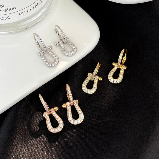[Echo Fine ]FORCE 10 FULL DIAMOND DROP EARRINGS MEDIUM MODEL