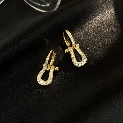 [Echo Fine ]FORCE 10 FULL DIAMOND DROP EARRINGS MEDIUM MODEL