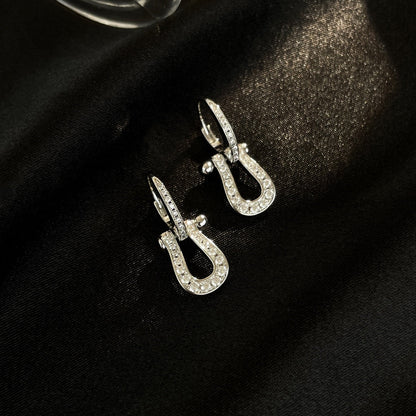 [Echo Fine ]FORCE 10 FULL DIAMOND DROP EARRINGS MEDIUM MODEL