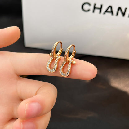 [Echo Fine ]FORCE 10 FULL DIAMOND DROP EARRINGS MEDIUM MODEL