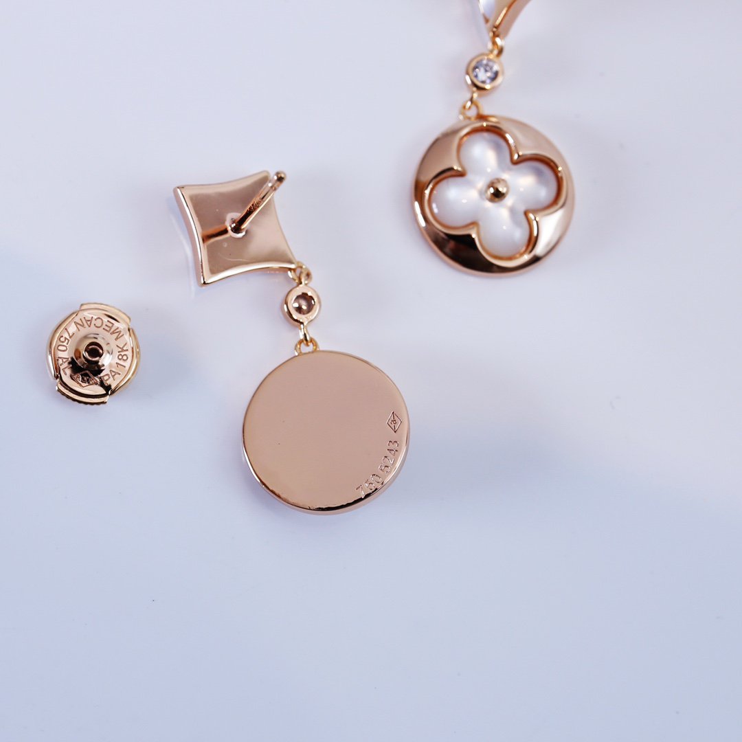 [Echo Fine ]STAR AND SUN PINK GOLD MOP DROP EARRINGS