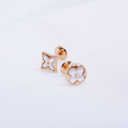 [Echo Fine ]STAR AND SUN PINK GOLD MOP STUD EARRINGS