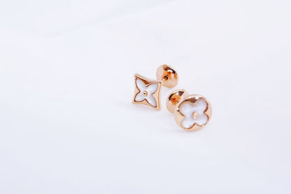 [Echo Fine ]STAR AND SUN PINK GOLD MOP STUD EARRINGS
