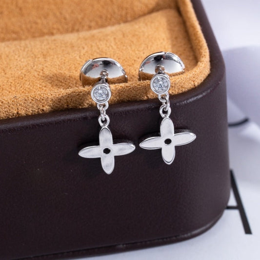 [Echo Fine ]VIDYLLE SILVER DIAMOND MINI DROP EARRINGS