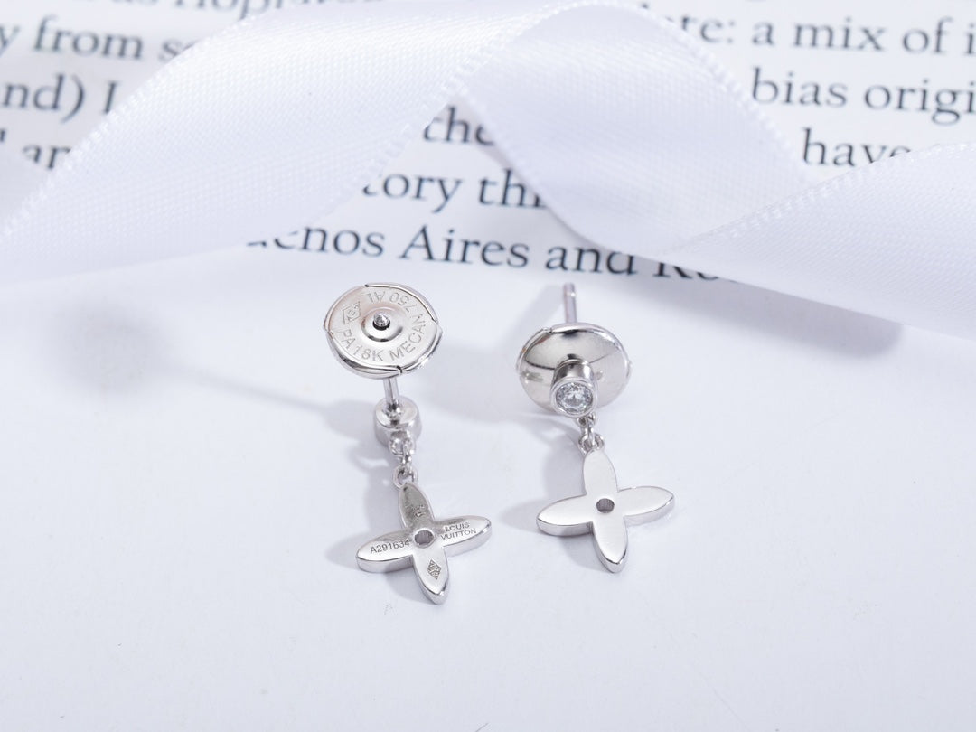 [Echo Fine ]VIDYLLE SILVER DIAMOND MINI DROP EARRINGS