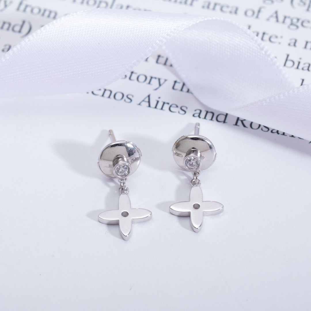 [Echo Fine ]VIDYLLE SILVER DIAMOND MINI DROP EARRINGS