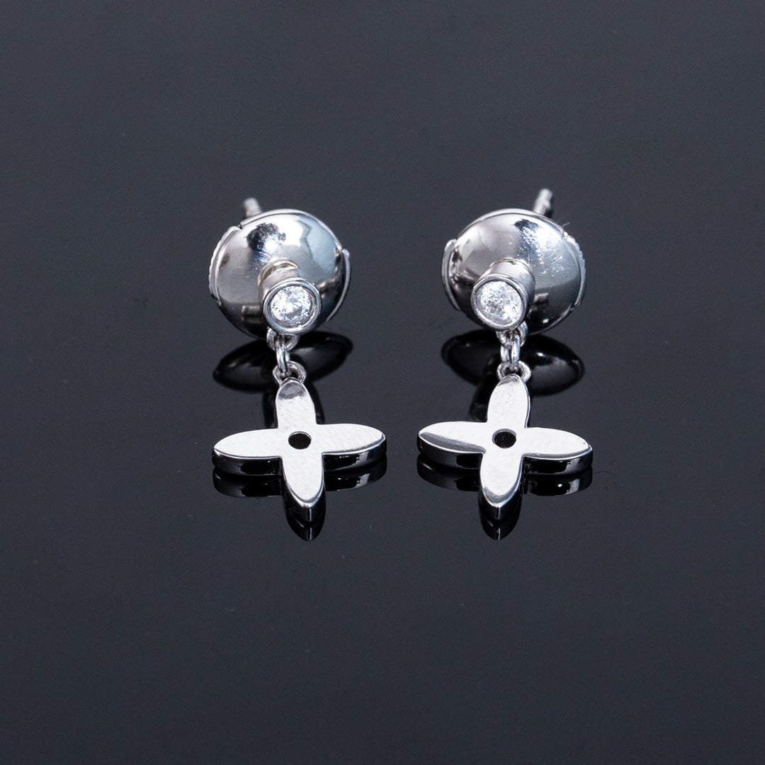 [Echo Fine ]VIDYLLE SILVER DIAMOND MINI DROP EARRINGS