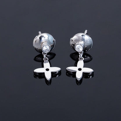[Echo Fine ]VIDYLLE SILVER DIAMOND MINI DROP EARRINGS