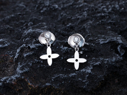 [Echo Fine ]VIDYLLE SILVER DIAMOND MINI DROP EARRINGS