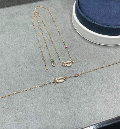 [Echo Fine ]FORCE 10 DIAMOND PINK GOLD NECKLACE