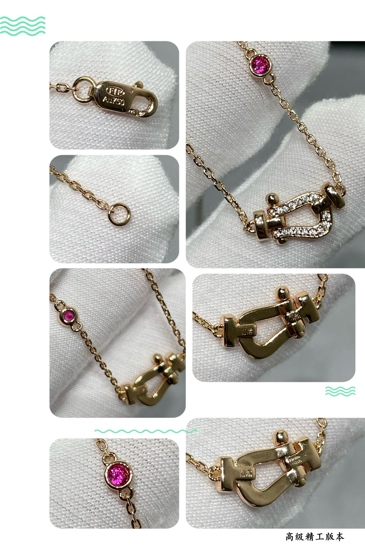 [Echo Fine ]FORCE 10 DIAMOND PINK GOLD NECKLACE