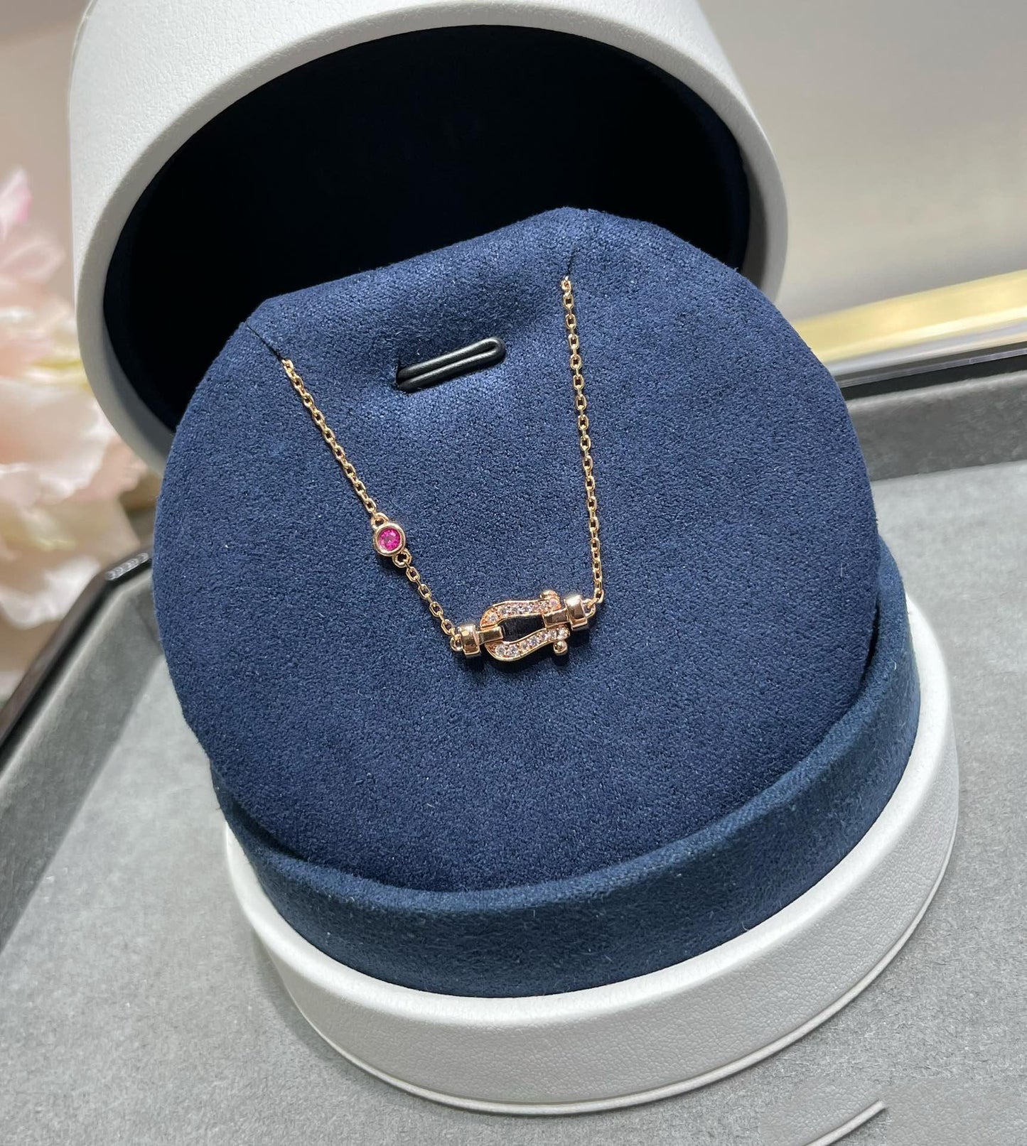 [Echo Fine ]FORCE 10 DIAMOND CHAIN LINK PINK GOLD BRACELET