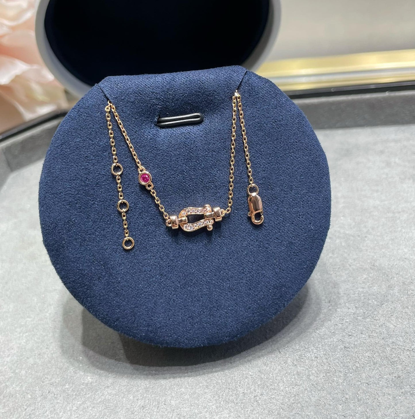 [Echo Fine ]FORCE 10 DIAMOND CHAIN LINK PINK GOLD BRACELET