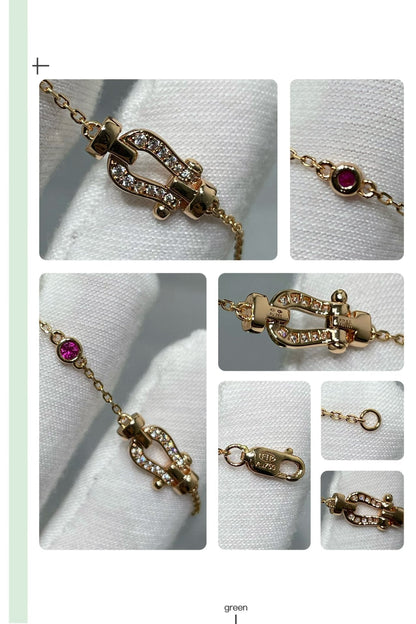 [Echo Fine ]FORCE 10 DIAMOND CHAIN LINK PINK GOLD BRACELET