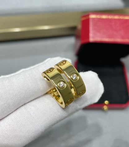 [Echo Fine ]LOVE 5.5MM 1 DIAMOND EARRINGS