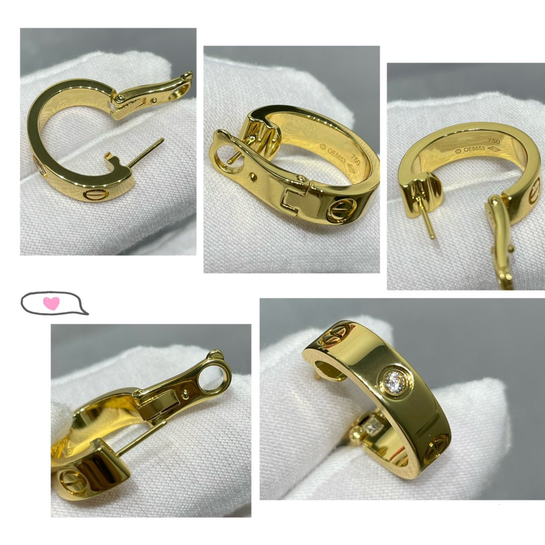 [Echo Fine ]LOVE 5.5MM 1 DIAMOND EARRINGS