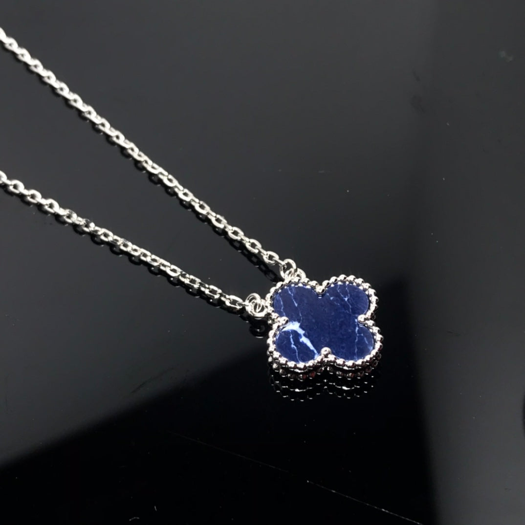 [Echo Fine ]CLOVER PIETERSITE SILVER LONG NECKLACE