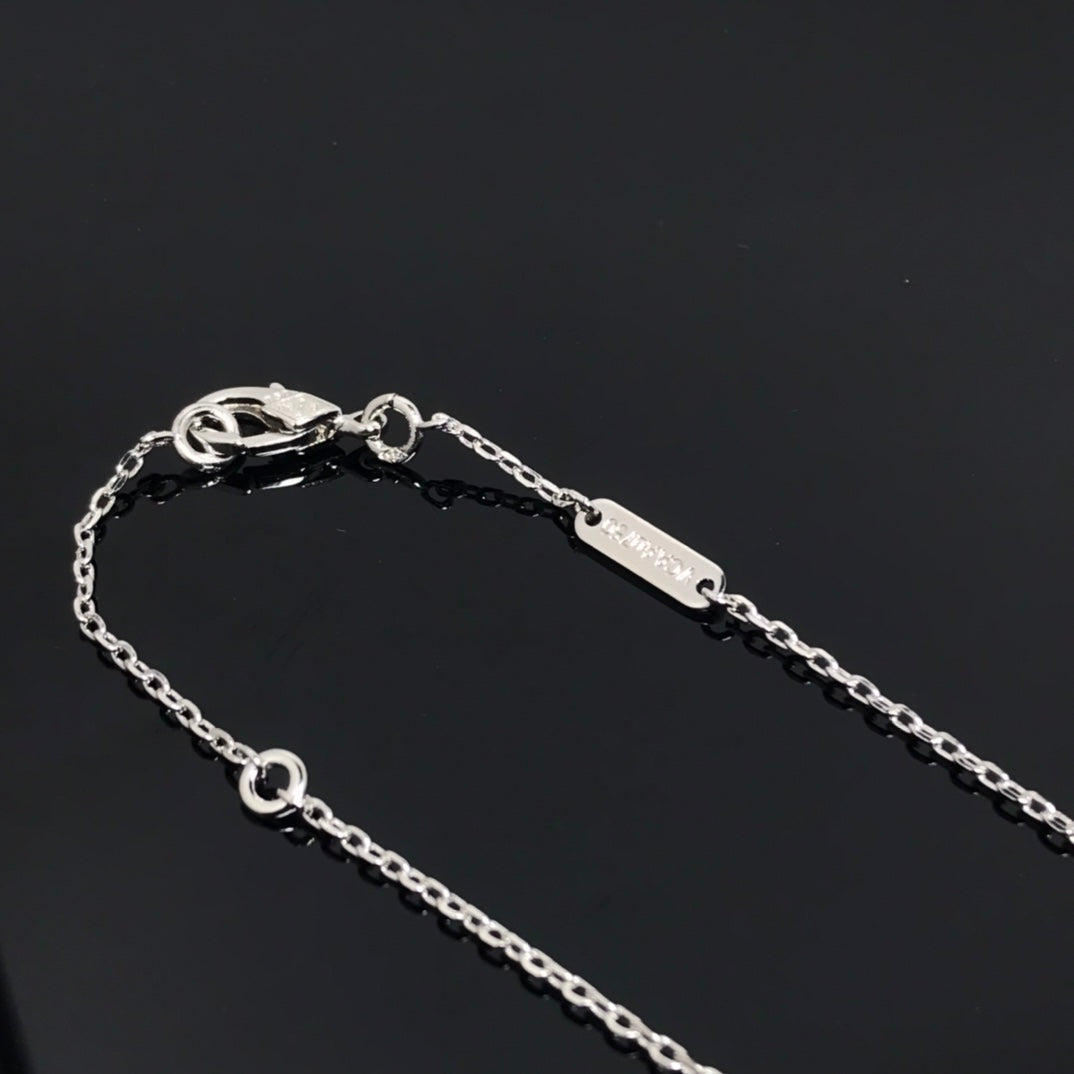 [Echo Fine ]CLOVER PIETERSITE SILVER LONG NECKLACE