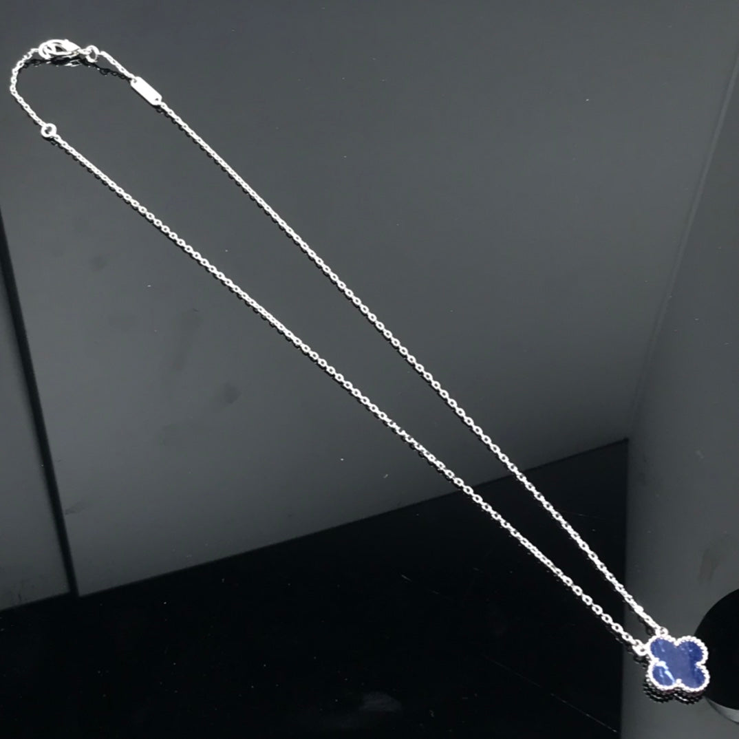[Echo Fine ]CLOVER PIETERSITE SILVER LONG NECKLACE