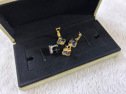 [Echo Fine ]CLOVER PIETERSITE MEDIUM STUD EARRINGS