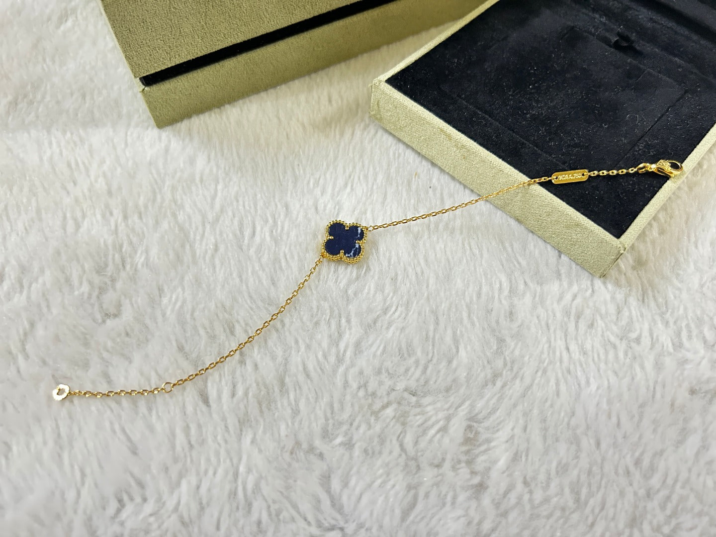 [Echo Fine ]CLOVER 1 MOTIF PIETERSITE BRACELET