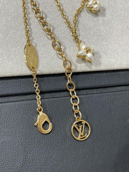 [Echo Fine ]FLOWERGRAM GOLD MOP DOUBLE ROW NECKLACE