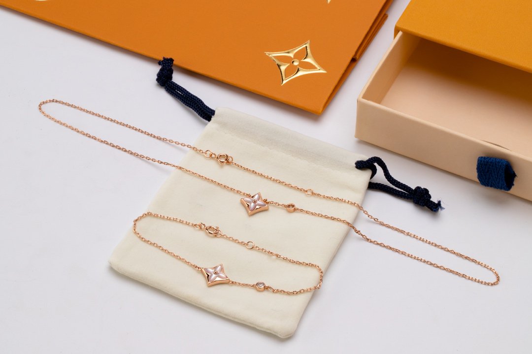 [Echo Fine ]STAR PINK MOP 1 DIAMOND PINK GOLD NECKLACE