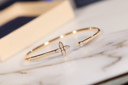 [Echo Fine ]IDYLLE GOLD OPEN BRACELET DIAMOND PAVED