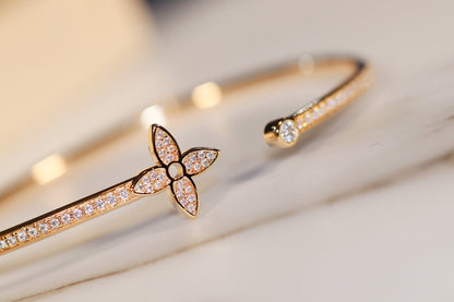 [Echo Fine ]IDYLLE GOLD OPEN BRACELET DIAMOND PAVED