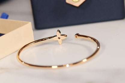 [Echo Fine ]IDYLLE GOLD OPEN BRACELET DIAMOND PAVED