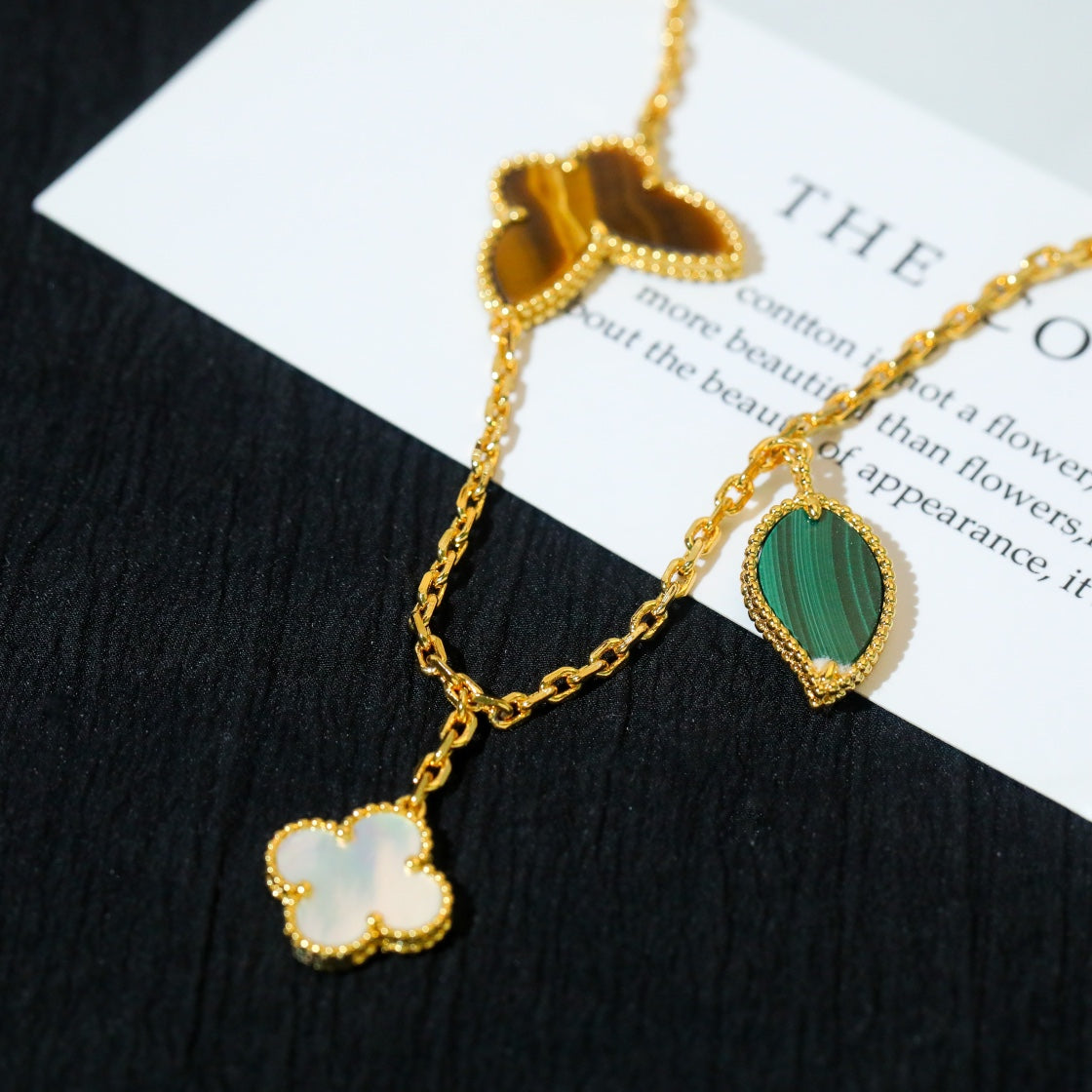 [Echo Fine ]LUCKY SPRING 5 MOTIF GOLD BRACELET