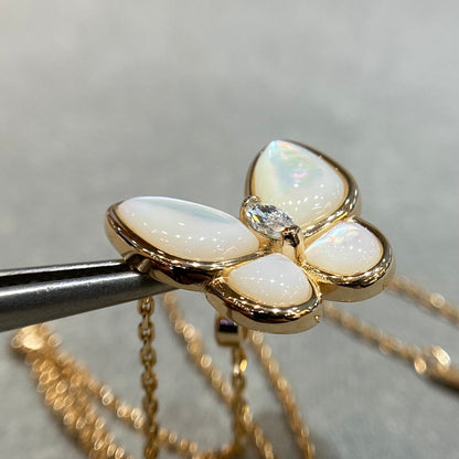 [Echo Fine ]BUTTERFLY MOP DIAMOND NECKLACE