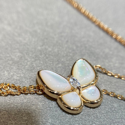 [Echo Fine ]BUTTERFLY MOP DIAMOND NECKLACE