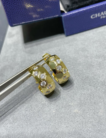 [Echo Fine ]BEE LOVE DIAMOND HOOP EARRINGS