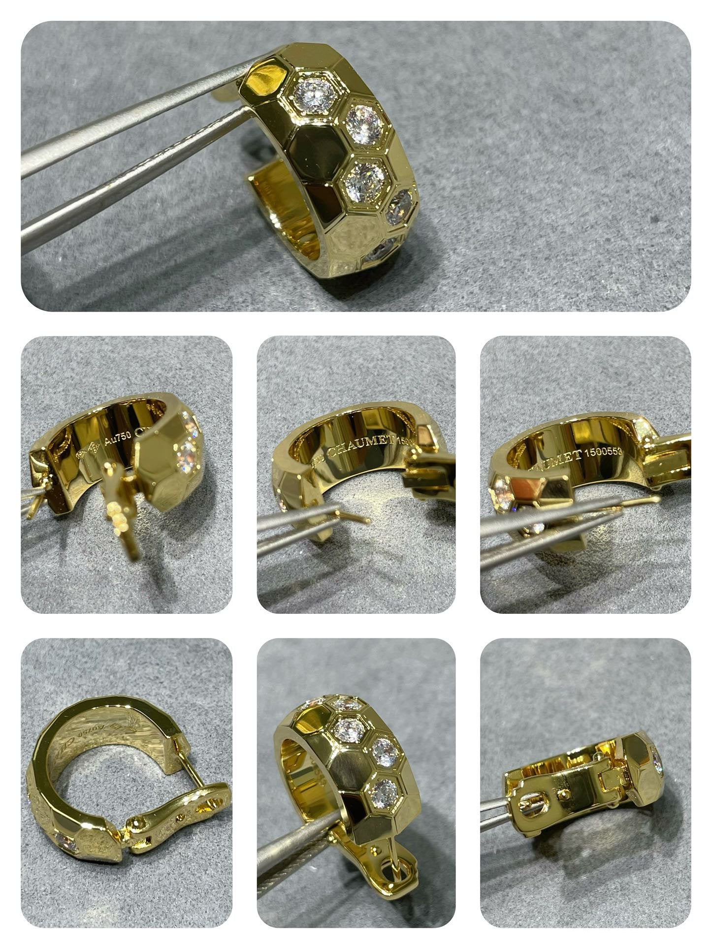 [Echo Fine ]BEE LOVE DIAMOND HOOP EARRINGS