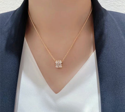 [Echo Fine ]BEE LOVE DIAMOND PAVED 3 ROW NECKLACE