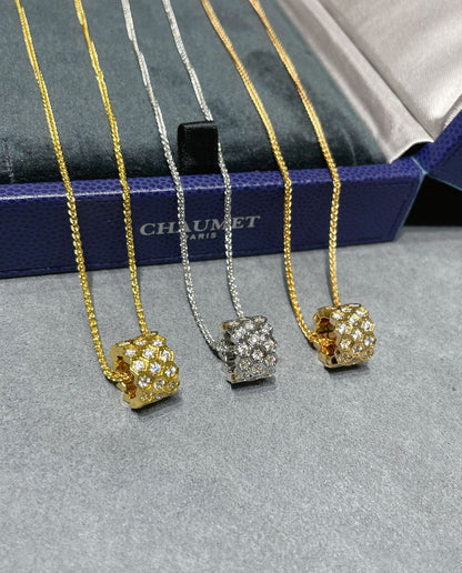 [Echo Fine ]BEE LOVE DIAMOND PAVED 3 ROW NECKLACE