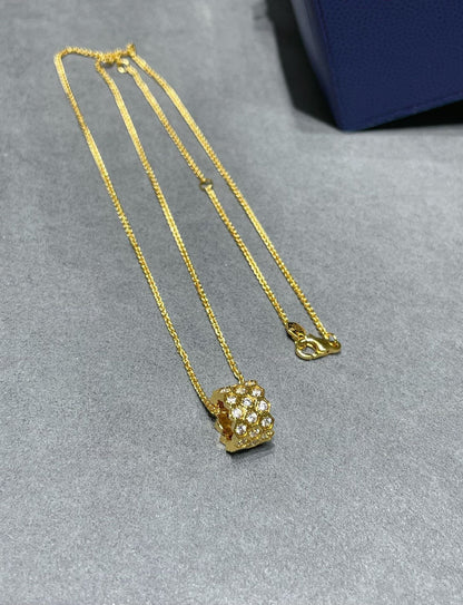 [Echo Fine ]BEE LOVE DIAMOND PAVED 3 ROW NECKLACE