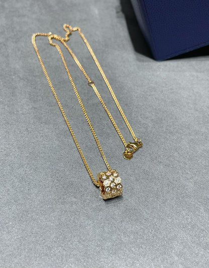 [Echo Fine ]BEE LOVE DIAMOND PAVED 3 ROW NECKLACE