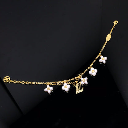 [Echo Fine ]LOGO 6 MOTIF STAR AND SUN GOLD BRACELET