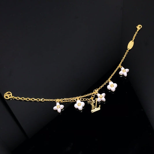 [Echo Fine ]LOGO 6 MOTIF STAR AND SUN GOLD BRACELET