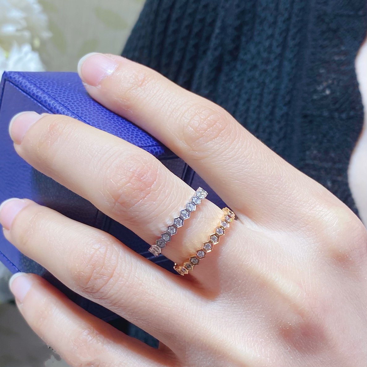 [Echo Fine ]BEE LOVE DIAMOND PAVED SMALL RING