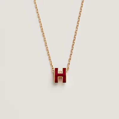 [Echo Fine ]HM CLIC RED ENAMEL GOLD NECKLACE