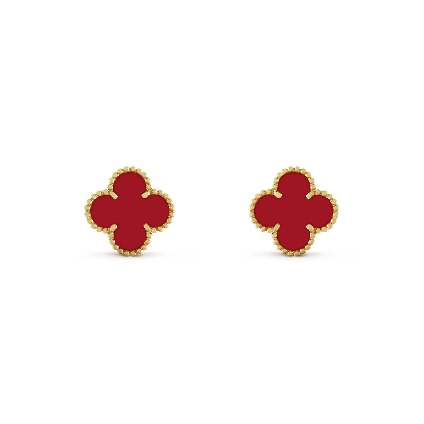 [Echo Fine ]CLOVER MINI 9.5MM CARNELIAN EARRINGS