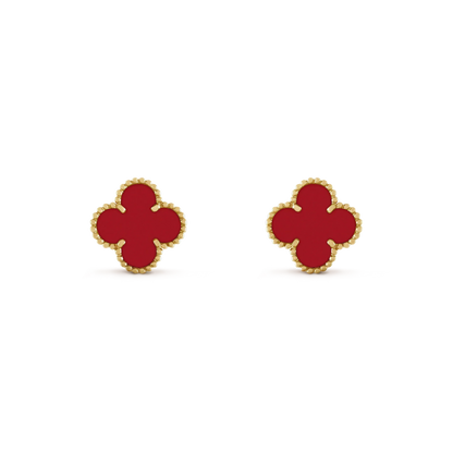 [Echo Fine ]CLOVER MINI 9.5MM CARNELIAN EARRINGS